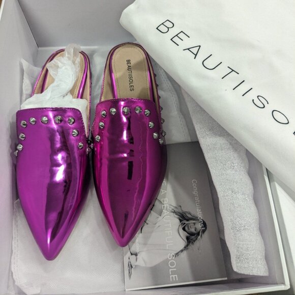 Beautiisoles metallic studded mule - Picture 2 of 6